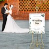 XAONIEN Gold Easel Stand for Sign, Adjustable Height Metal Easel