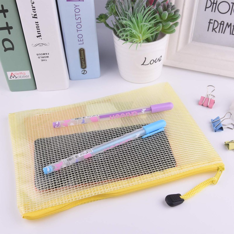 TUPARKA Pack of 14 Document Wallets A5 Plastic Zip Wallets