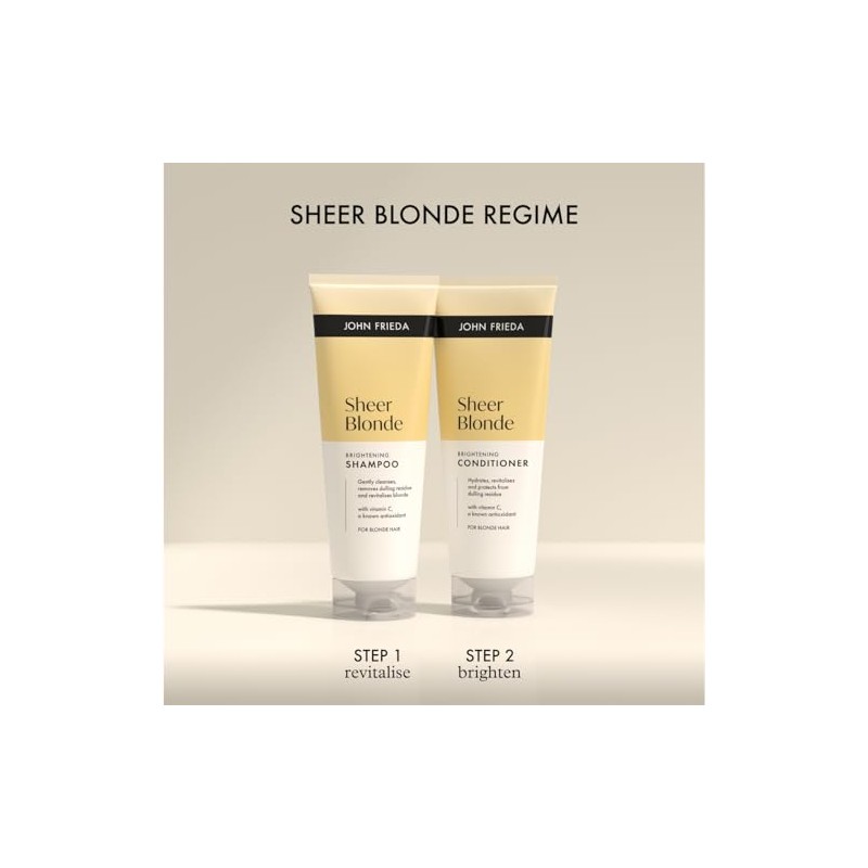 John Frieda Sheer Blonde Brightening Conditioner 250ml. Highlighted Hair Care