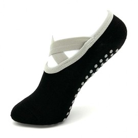 Pilates Non-slip Yoga Socks Black Socks 2ea