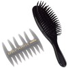 Bablo Pomade Mesh Comb (Grey) & Black Hair Brush for