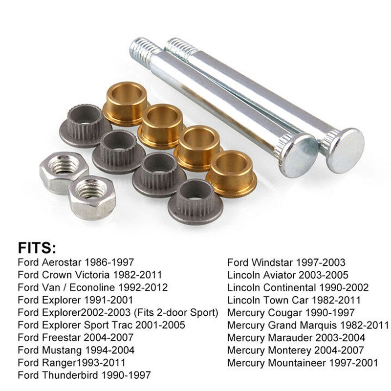 Car Front Door Hinge Pin Bushing Repair Replacement for Ford