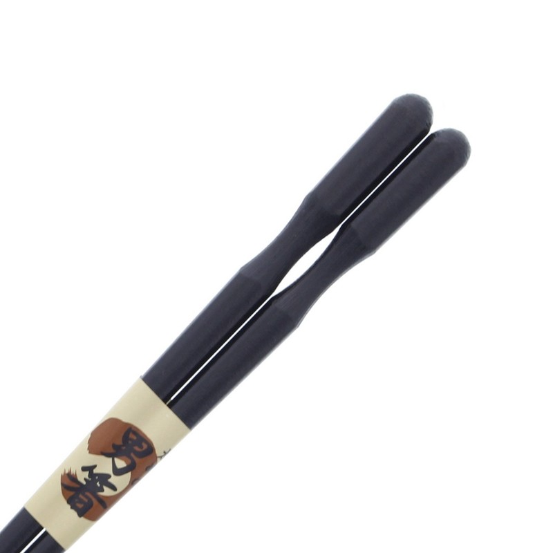 Ishida Japanese Chopsticks Men's Thick King General Half Ebony Lacquer