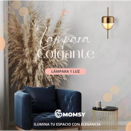 MODERN DECORATION Lampara Led Metal Oro-vidrio Ambarino, 15x150cm | Erp0256ch