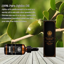 100% Pure Jojoba Oil for Massage, 30 ml Carrier Oil - Jojoba Oil for Skin Care, 1 oz Base Oil - Jojoba Oil for Hair Care