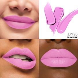 Depuplum Pink Lipstick Matte for Women Superstay Long Lasting Lipstick Smudgeproof Liquid Lipsticks Cruelty Free Lip Makeup (DM26 Baby Pink)