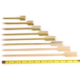 BambooMN 3.5" Bamboo Paddle Cocktail Fruit Sandwich Food Picks Skewers for Catered Events, Holiday's, Restaurants or Buffets Party Supplies, 100 Pieces