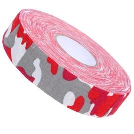 KICHOUSE 2rolls Durable Hockey Tape Wear-Resistant Non-Slip Grip Tape for Ice Hockey Sticks Comfortable Handling and Excellent Sweat Absorption Red Camouflage Design