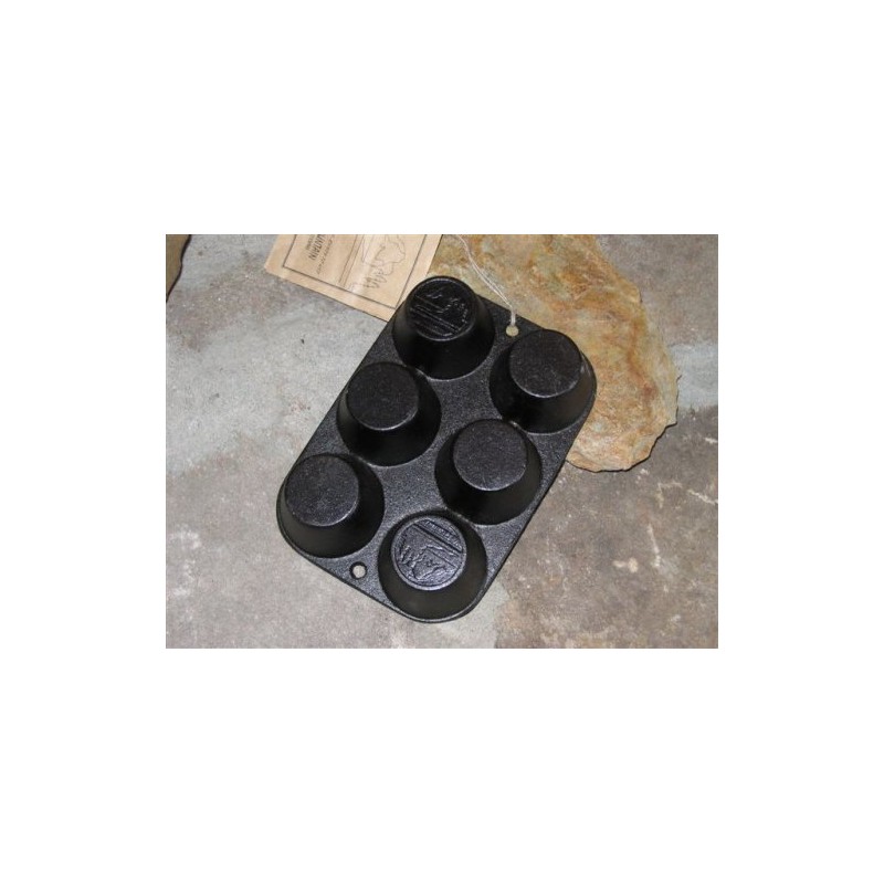 Muffin Pan - Pre-Seasoned Cast Iron 7-3/4 Inch by 5-1/2
