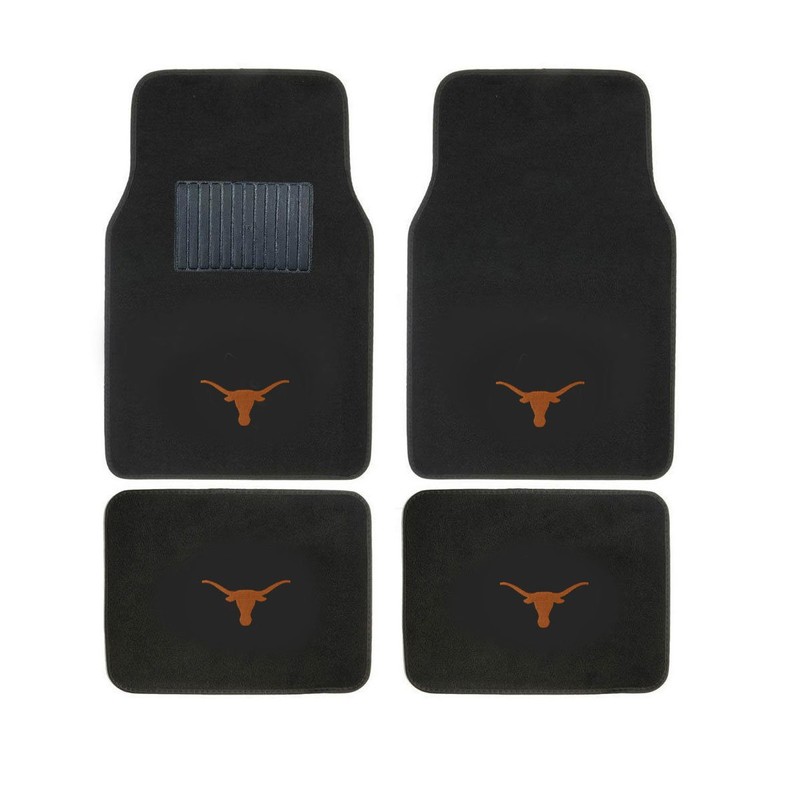 Texas Embroidered Carpet Floor Mat and Rally Seat Covers Set