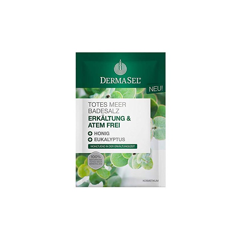 DermaSel Dead Sea Bath Salts Colds and Respiratory Free 80 g