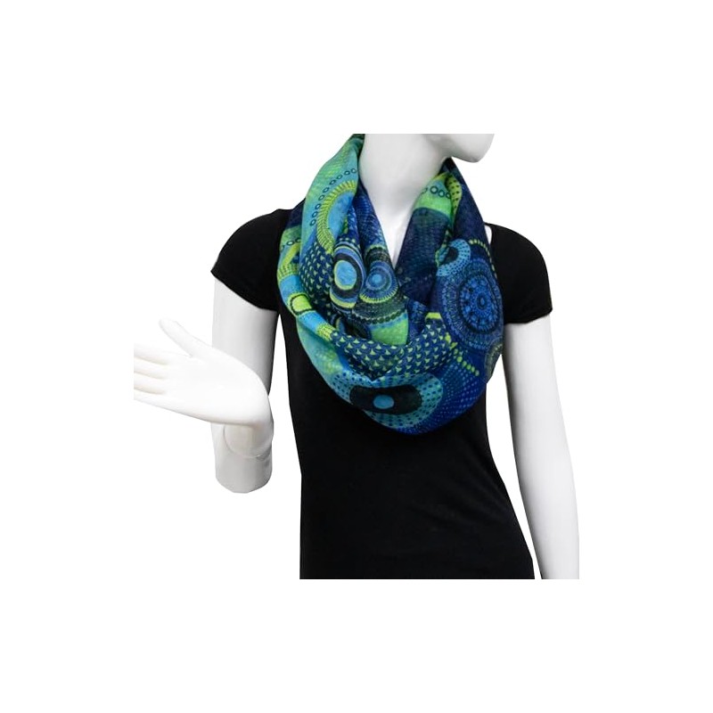 Gloop Women's Scarf Loop Scarf Fine Knit Loop with Ethnic