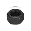 sourcing map 5/8-18 Hex Nuts, Carbon Steel Grade 8.8 Black