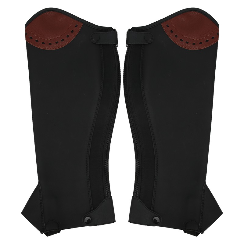 2Pcs Leather Half Chaps Equestrian Horse Riding Half Chaps Leg