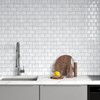 CHIHUT 12''x12'' White 3D Marble Peel and Stick Backsplash Tiles