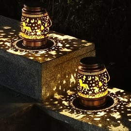 Unicorn Solar Light Outdoor Waterproof Hanging Decoration, Unicorn Metal Solar Decoration LED Lantern Outdoor Garden Decoration, Courtyard, Lawn, Tabletop, Path, Landscaping (Unicorn)