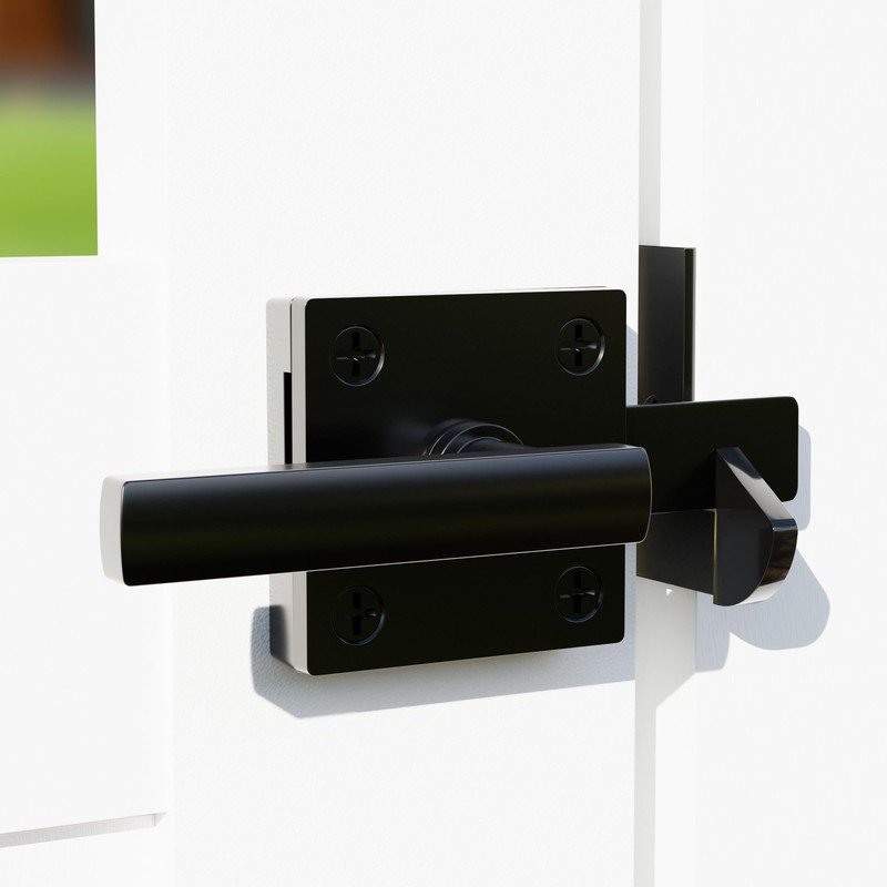 HILLMASTER Double Sided Gate Latch for Wooden Fence,Heavy Duty Swinging