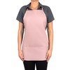 Pink Adjustable Bib Apron - 3 Pocket