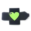 Felt Key Fob, Heart/Love Gross, Lime Green as Key Chain/Suitcase