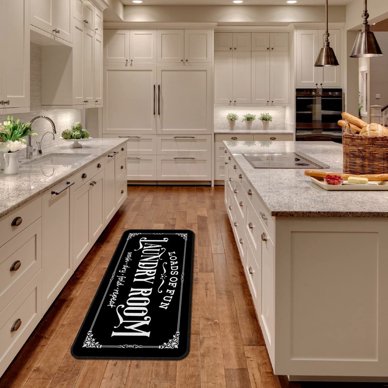 Farmhouse Laundry Room Rug 20"x47" Non Slip Floor Mat Runner
