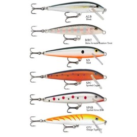 Rapala Original Floater Lure with Three No. 5 Hooks, 1.2-1.8 m Swimming Depth, 13 cm Size, Bleak