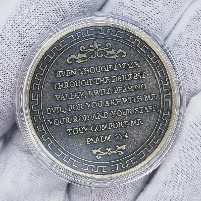 Psalm 23:4 Religious Challenge Coin - The Lord is My