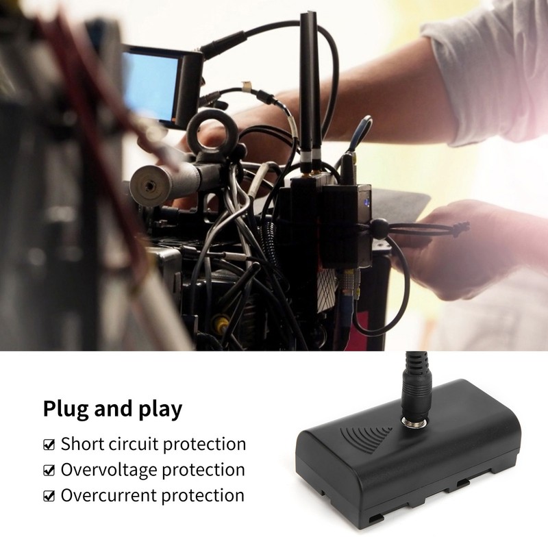 AC Power Adapter DC Coupler NPF550 Full Decoded Dummy Battery
