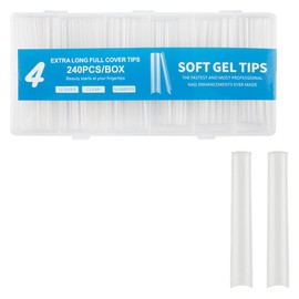 Lotsdonxia 240 Pcs Extra Long Square Nail Tips – Easy to Apply and Customize Thin Flexible for Nail Art Daily Manicure & Accessories