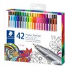 STAEDTLER Fineliner Triplus 42pcs Punta Superfina, Revestida de Metal, Ancho
