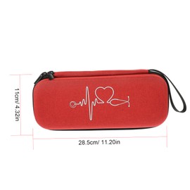 Ipetboom 1pc Portable Stethoscope Case Shockproof Storage Pouch for Litш Compact Design with Inner Travel Friendly Stethoscope Bag Red