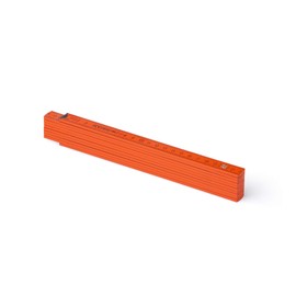 Metrie BL52 Folding Rule, Duplex Scale, 2 Metres, Colourful, orange