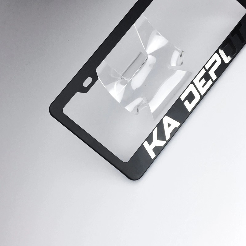 KA Laser Engraved Maybach Mirror Matte Black License Plate Frame