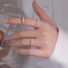 3Pcs Small Pearl Rings Set for Women,Dainty Stackable Beaded Rings