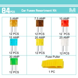 MuRealy Automotive Fuse Kit (84 PCS) - Micro2 & ATC Fuses (5-30A) with Puller Tool | Exact Fit for Cars, Trucks, SUVs, RVs, Boats