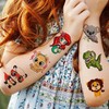 50 PCS 3D Cute Animals Temporary Tattoos For Kids Girls
