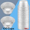100 Aluminium-Förmchen Aluschalen, 135 ml, 85 x 38 mm, für
