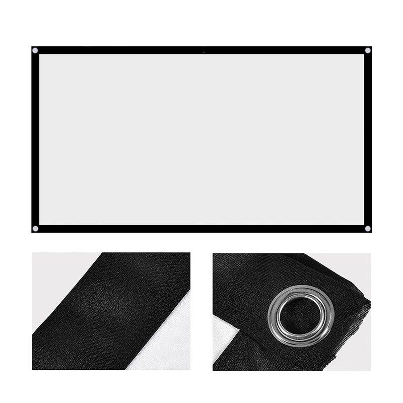 Tiiyee Projection Screen, 60-120 Inch 16:9 Projection Screen Rear Projection