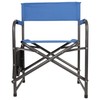 WFS Folding Director's Chair with Table, Blue