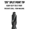 Drill America 7/32" High Speed Steel Heavy Duty Split Point