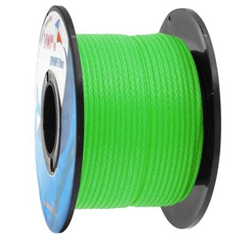 emma kites 100% UHMWPE Braided Cord 100Ft High Strength Low Stretch Utility Cord Guy Ropes 2.0mm for Tent Guyline Tarp Hammock Ridgeline 1000Lb, Green