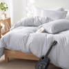 Wake In Cloud - Striped Comforter Set, Ticking Stripe Vertical