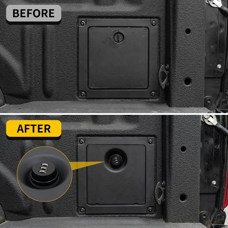 Maxzina Truck Security Lock Cover Compatible with 2024 2025 Ford