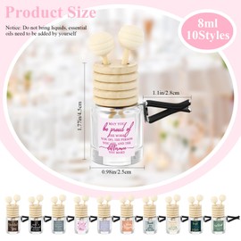 Cinnvoice 20 Pcs Empty Car Diffuser Bottles Car Air Freshener Diffuser Essential Oil Inspirational Graduation Gift Bulk Appreciation Thank You Gifts for Students Nurse Teachers Mother's Day