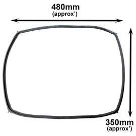SPARES2GO Oven Door Seal Gasket + Corner Clips for Bosch Oven Cooker (480 x 350 mm) - Fitment List D