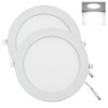 YULIN SUN 12W Round LED Ceiling Light Recessed Flat Panel