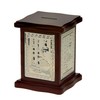 Wood & Silver Plated Tzedakah Box/Charity Box Designed with Shabbat