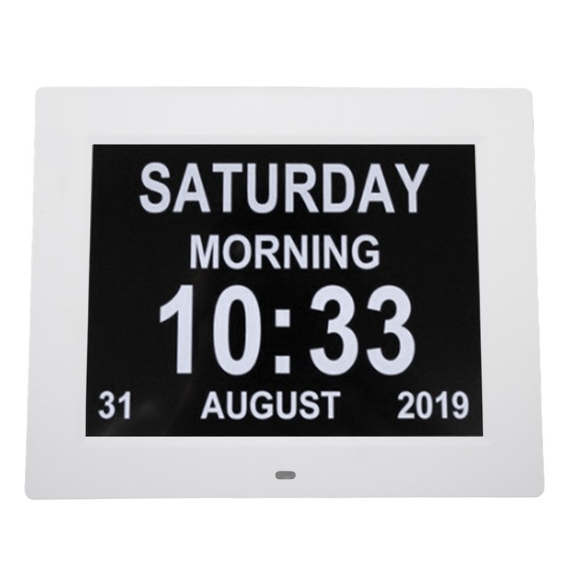 10 Inch Digital Calendar Clock 8 Languages Auto Dimming Electronic