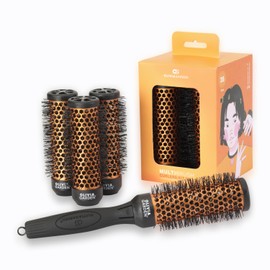 Olivia Garden Multibrush Curlers Kit - 4 Attachments & 1 Removable Handle - Size 35 - Perfect for Curls and Volume