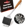 XUDAKAIXIN 18” Steam Grill Brush Bristle Free,with Extended Luxurious Acacia