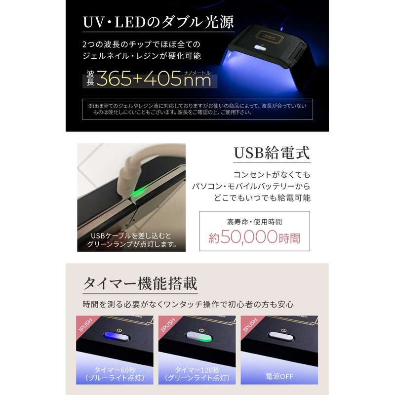 MYKYM UV Light Nail Dryer, Curing Light, For Resin, Gel